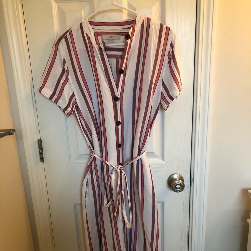 Loft Striped Maxi Dress - Picture 1 of 3